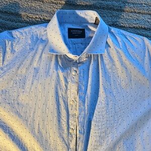 Nordstrom Men's Light Blue Patterned Casual Shirt